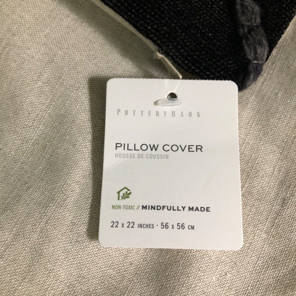 Pottery Barn 22" x 22" Florence embroidered pillow cover floral chenille soft - Picture 6 of 11